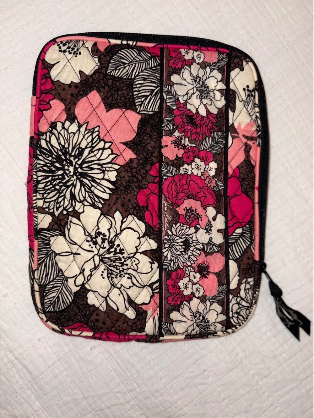 Vera Bradley Mocha Rouge Tablet Sleeve Retired 2011 Pink Brown Y2K iPad Case